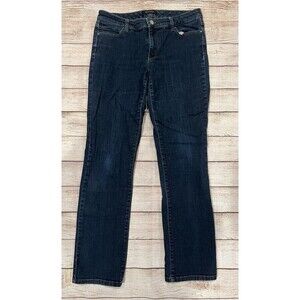 White House Black Market WHBM Blanc Blue Denim jeans size 8 short